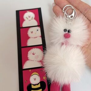 NWT Fluffy Ostrich Keychain